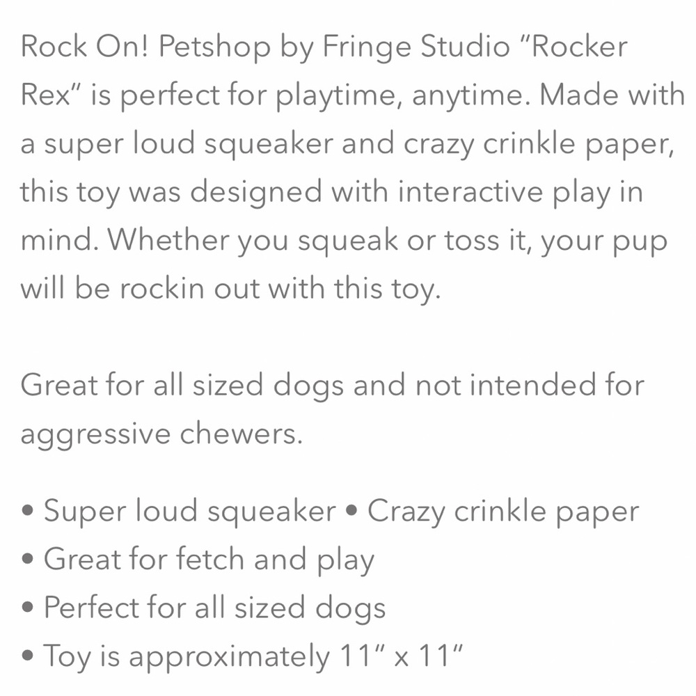 π HP π π Fringe Studio Rocker Rex Dog Toy - Picture 11 of 13